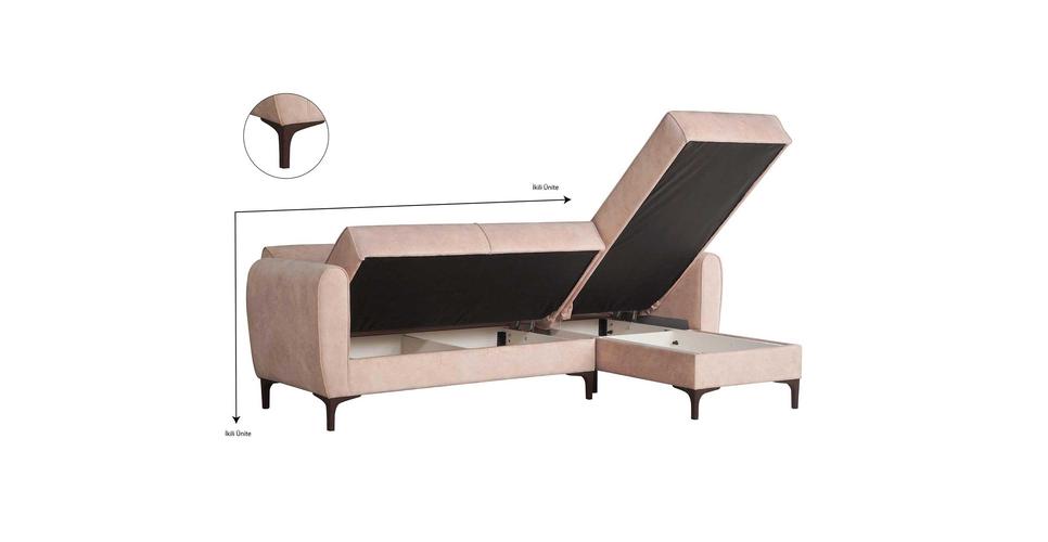 Leo Corner Double Seat Sofa Unit