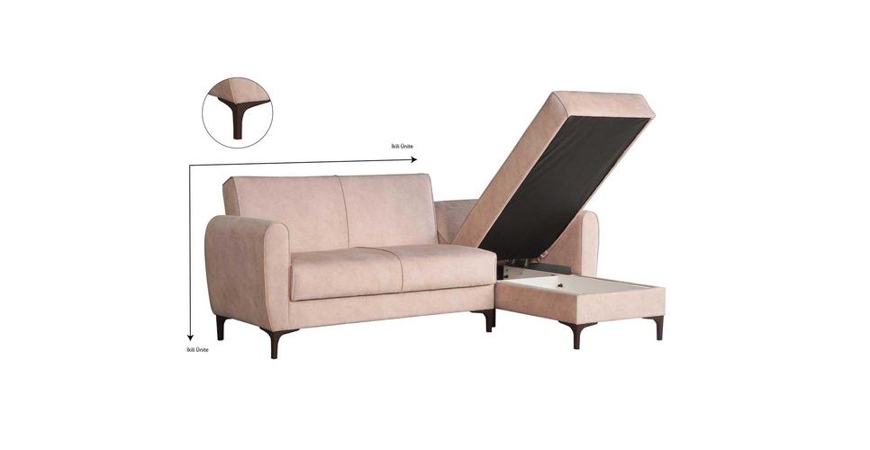 Leo Corner Double Seat Sofa Unit