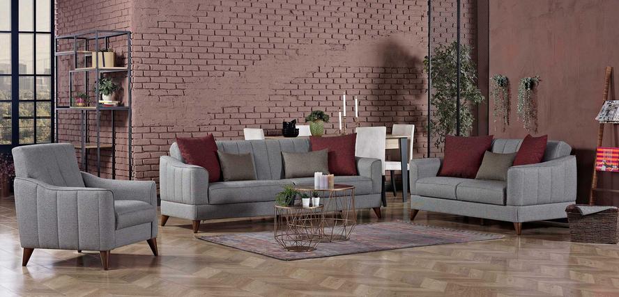 Prestige Triple Seat (Walnut Foot)